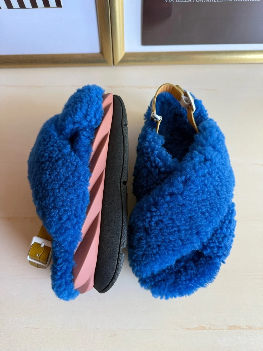 4ccccees Mellow Mana in blue shearling